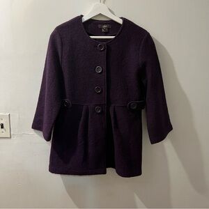 Purple Button-Up Coat